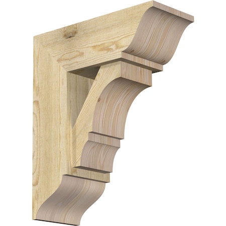 Balboa Traditional Rough Sawn Bracket w/ Offset Brace, Douglas Fir, 8"W x 20"D x 24"H